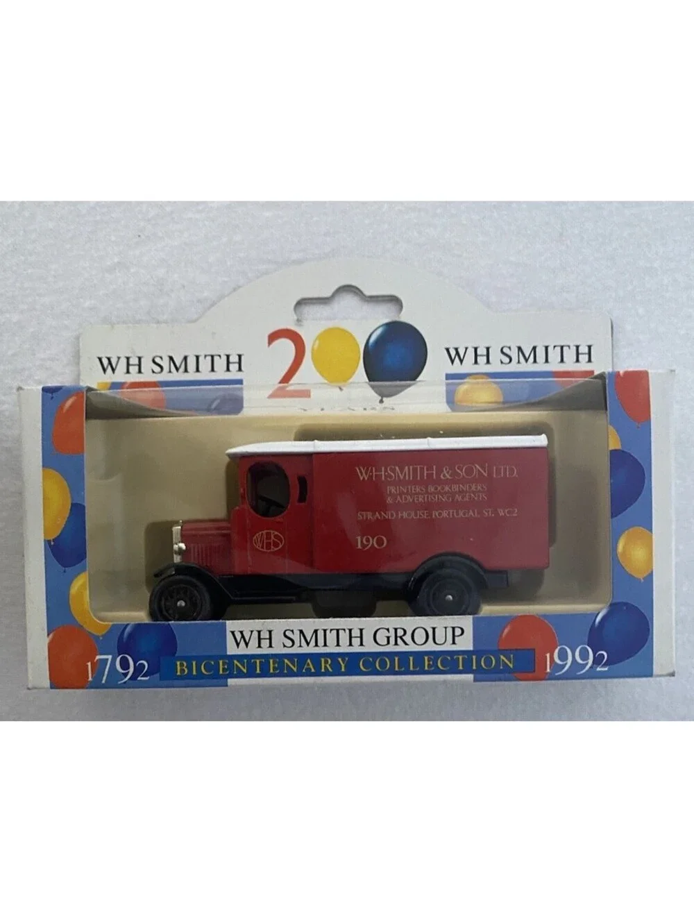 Vintage LLEDO Diecast Red 1931 Morris Van WH Smith 200 Years Promo 1992 Old Car